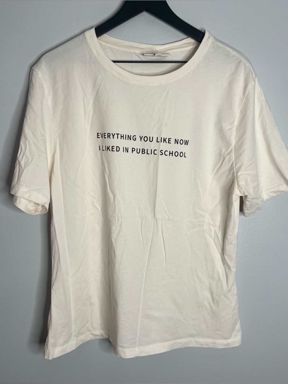 Public School New York T Shirt Mens Large Slim Fit Beige Everything You Like Now